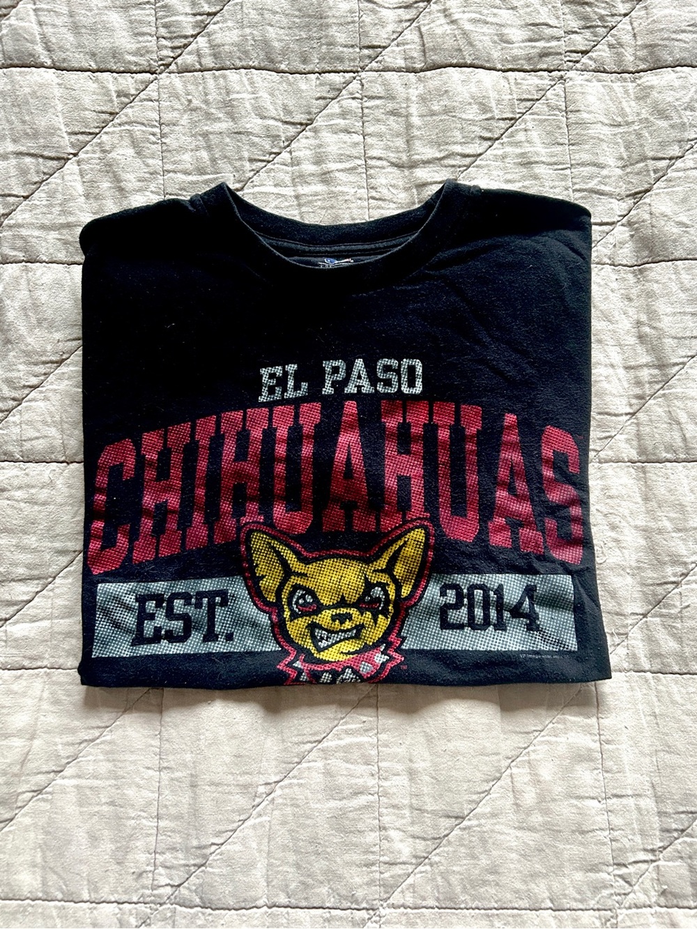 El Paso Chihuahuas Graphic Tee - Black with Red & Yellow Print